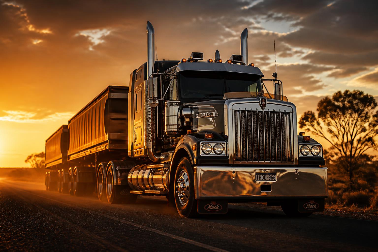 Latia Transport prime mover on a Western Australian highway